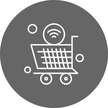 Nesnelerin internet konseptinin basit vektör simgesi