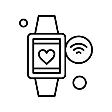 Nesnelerin internet konseptinin basit vektör simgesi