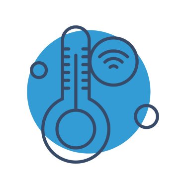 Nesnelerin internet konseptinin basit vektör simgesi