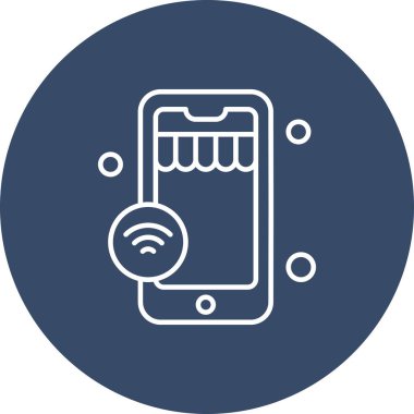 Nesnelerin internet konseptinin basit vektör simgesi