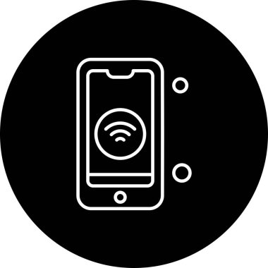 Nesnelerin internet konseptinin basit vektör simgesi