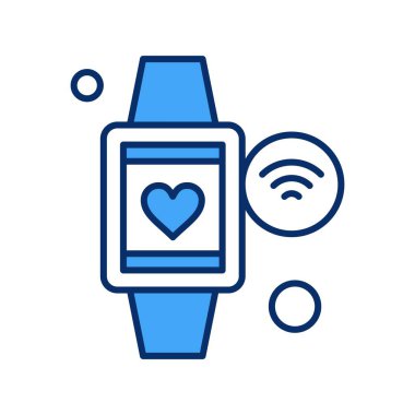 Nesnelerin internet konseptinin basit vektör simgesi