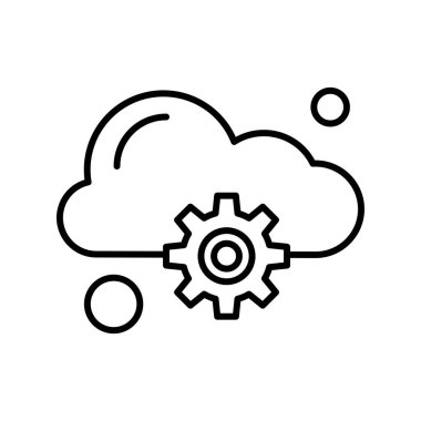 Contour bulut vektör illüstrasyonu