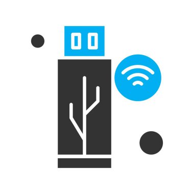 Nesnelerin internet konseptinin basit vektör simgesi