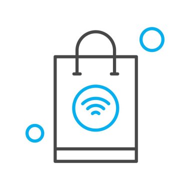 Vektör alışveriş çantası Ico