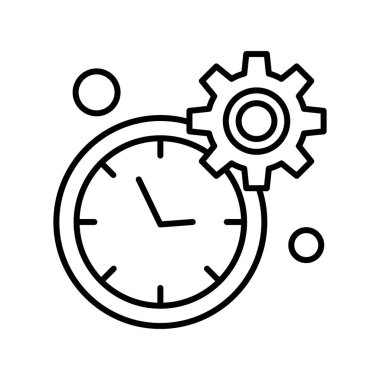 Renkli Vektör Saat Simgesi 