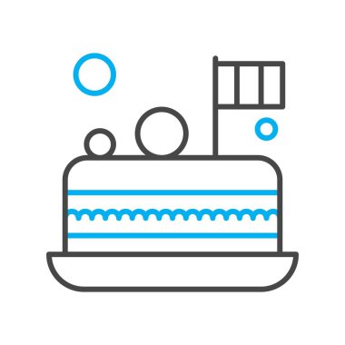 Vektör Doğum günü pastası Ico