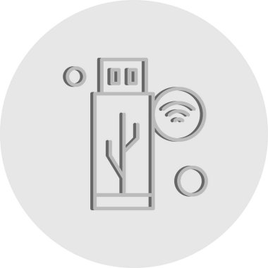 Nesnelerin internet konseptinin basit vektör simgesi