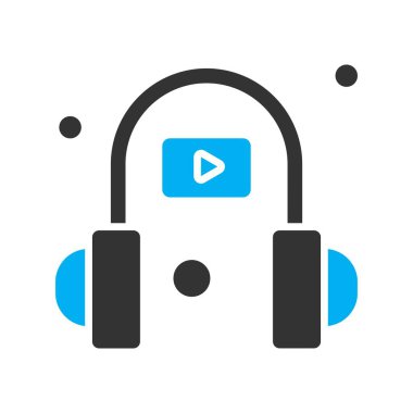 Vektör kulaklığı web simgesi