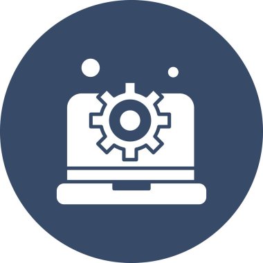 Vektör Laptop Simgesi, vektör illüstrasyonu  