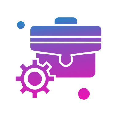  evrak çantası simgesi, vektör illüstrasyonu 