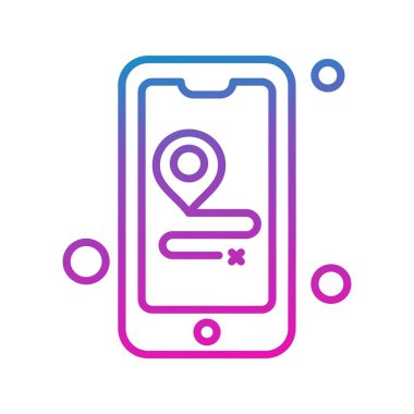 Vektör akıllı telefon simgesi, vektör illüstrasyonu  