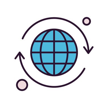 Vektör Toprak Simgesi, vektör illüstrasyonu  