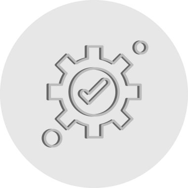 Basit ayar Simgesi, vektör illüstrasyonu