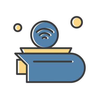 Nesnelerin internet konseptinin basit vektör simgesi