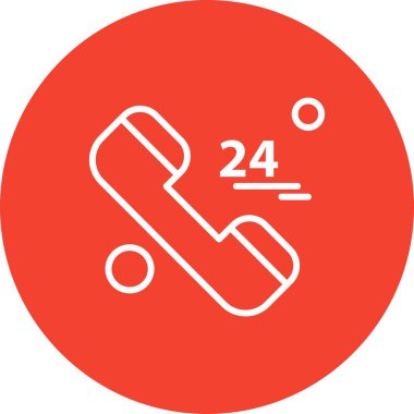 Vektör 24 saat uyarı simgesi