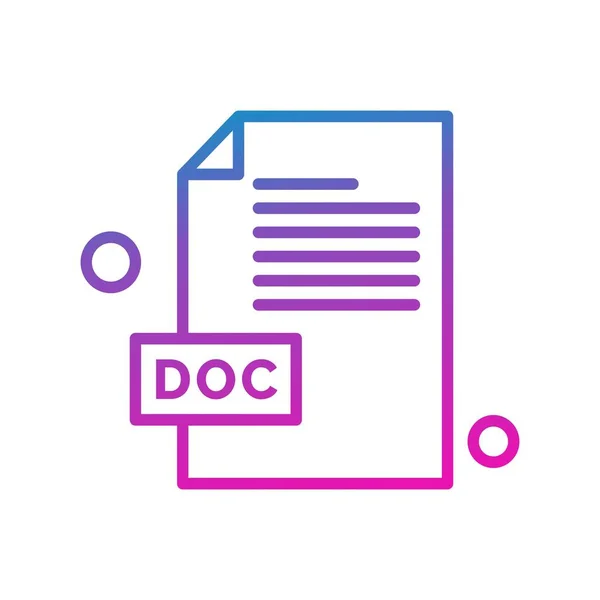 Arquivo Vetor Doc Ico —  Vetores de Stock