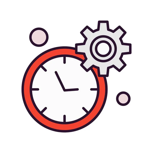 Colorido Icono Del Reloj Del Vector — Vector de stock