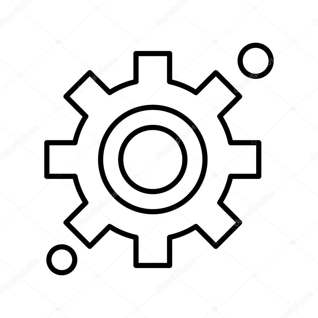  Vector setting Icon with gear