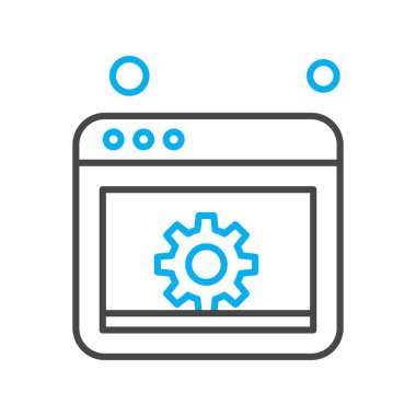 Web sitesi simgesi, vektör illüstrasyonu, İnternet konsepti  