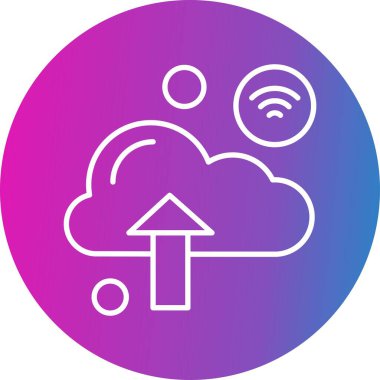 Nesnelerin internet konseptinin basit vektör simgesi