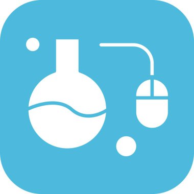  Test tübü simgesi, vektör illüstrasyonu