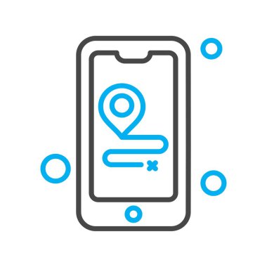 Vektör akıllı telefon simgesi, vektör illüstrasyonu  