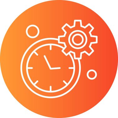 Renkli Vektör Saat Simgesi 