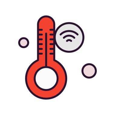 Nesnelerin internet konseptinin basit vektör simgesi