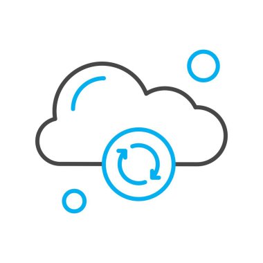 Contour bulut vektör illüstrasyonu