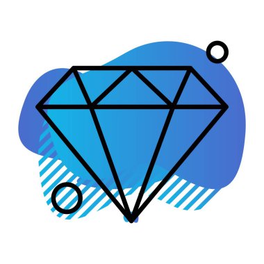 Elmas simgesi vektör illüstrasyonu