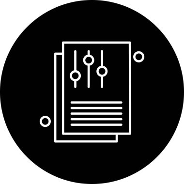 Belgenin vektör illüstrasyonu, basit simge tasarımı