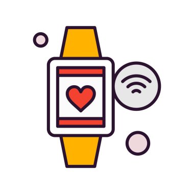 Nesnelerin internet konseptinin basit vektör simgesi