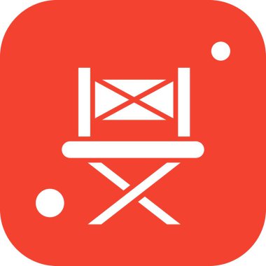  Sandalye Simgesi, vektör illüstrasyonu