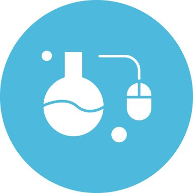  Test tübü simgesi, vektör illüstrasyonu