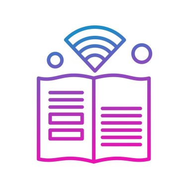 kitap simgesi, vektör illüstrasyonu