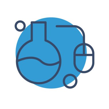 Test tübü simgesi, vektör illüstrasyonu