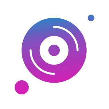  Vektör cd Simgesi, basit web illüstrasyonu 