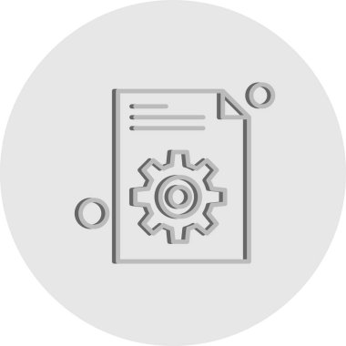 Belgenin vektör illüstrasyonu, basit simge tasarımı