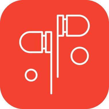  Kulaklık Simgesi vektör çizimi 