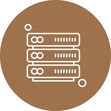 Vektör sunucu web simgesi