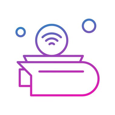 Nesnelerin internet konseptinin basit vektör simgesi