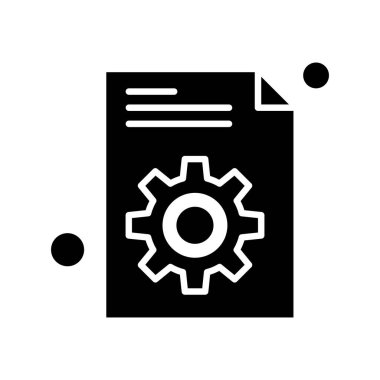 Belgenin vektör illüstrasyonu, basit simge tasarımı