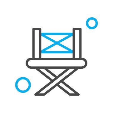  Sandalye Simgesi, vektör illüstrasyonu