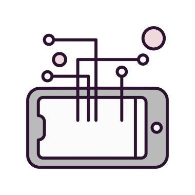 teknoloji konsept simgesi, vektör illüstrasyonu