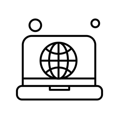  dizüstü bilgisayar simgesi, vektör illüstrasyonu 