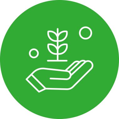 Çiçek simgesinin vektör illüstrasyonu