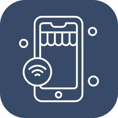 Nesnelerin internet konseptinin basit vektör simgesi