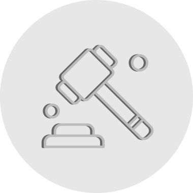  Vektör Yargıç Ico, vektör illüstrasyonu