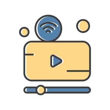 Nesnelerin internet konseptinin basit vektör simgesi